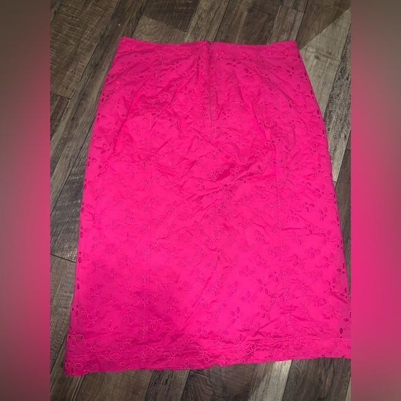 Jcrew reimagined eyelet Button-Front skirt 14 $108 spring embroidered classic - Picture 5 of 10